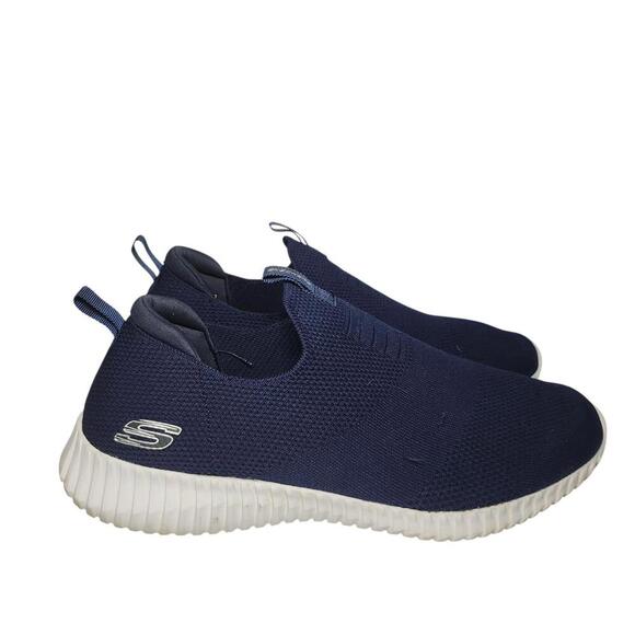 Skechers Men's Navy Slip-On Sneakers Size 8.5 - Picture 5 of 9